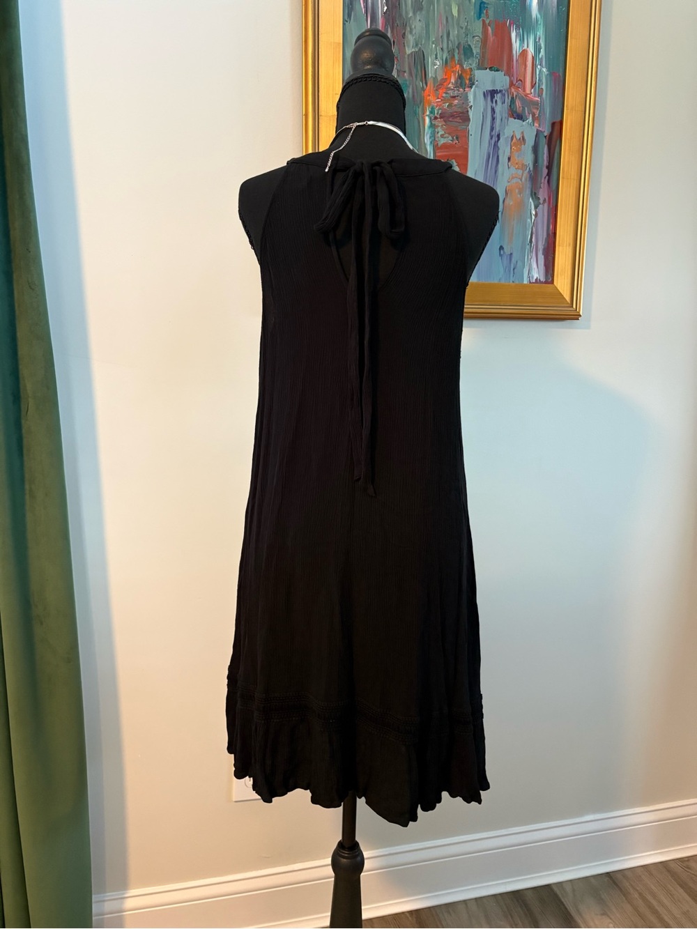 New York & Company Black Sleeveless Tie-Back Dress - Picture 2 of 6